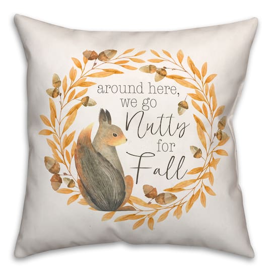 Nutty For Fall Throw Pillow